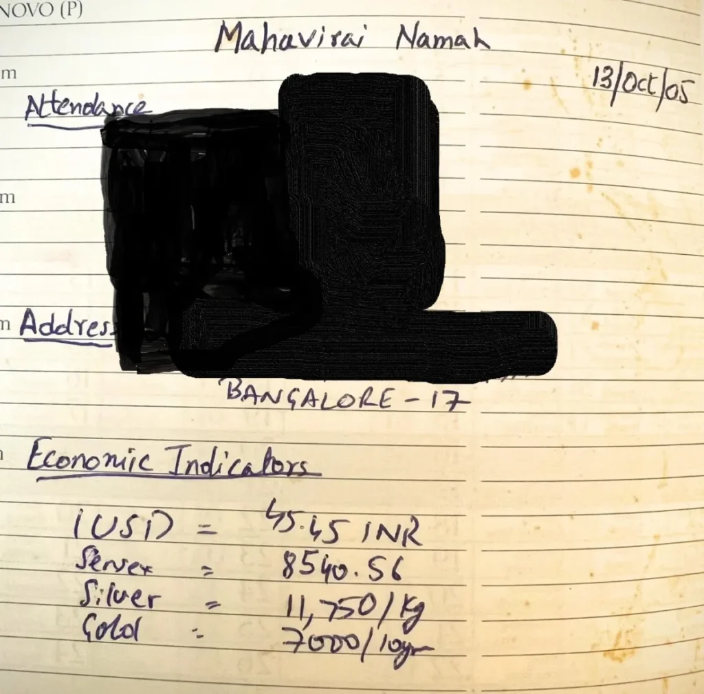 Diary October 2005